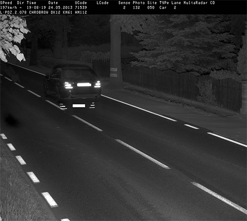 Prędkość dopuszczalna: 50 km/h, prędkość zarejestrowana: 197 km/h